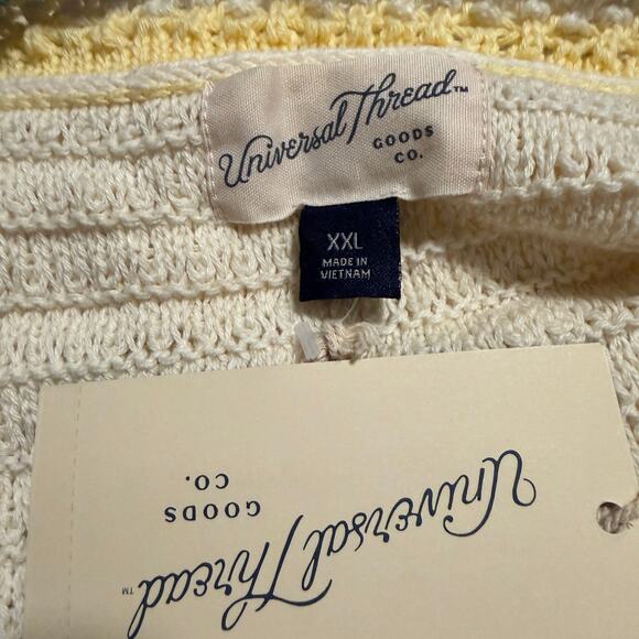 Universal Thread Women's Cream Striped Sweater Tank Dress - Size XXL - NWT - Picture 2 of 7